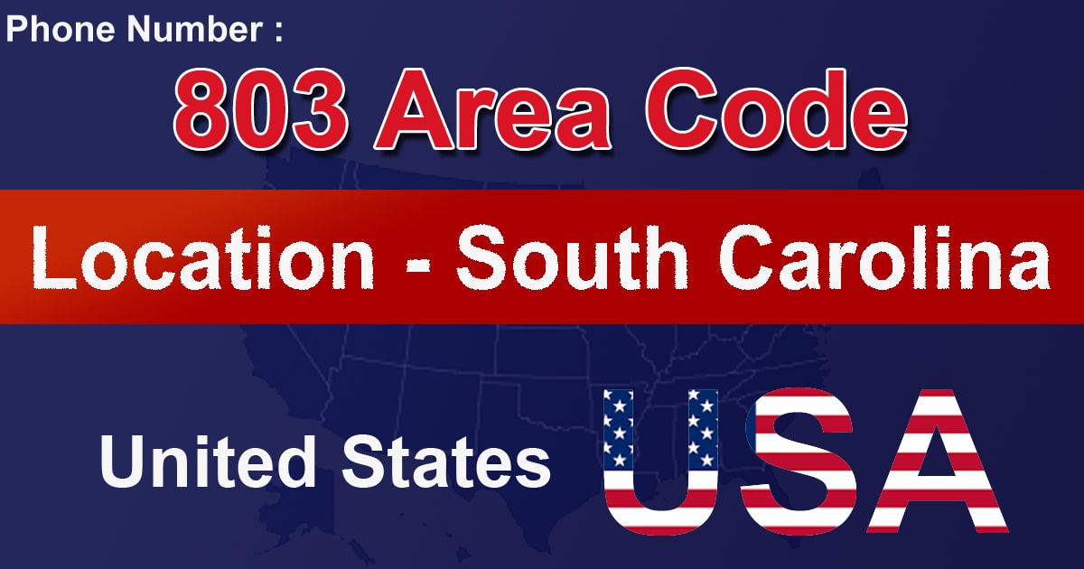 803 Area Code 803 Area Code